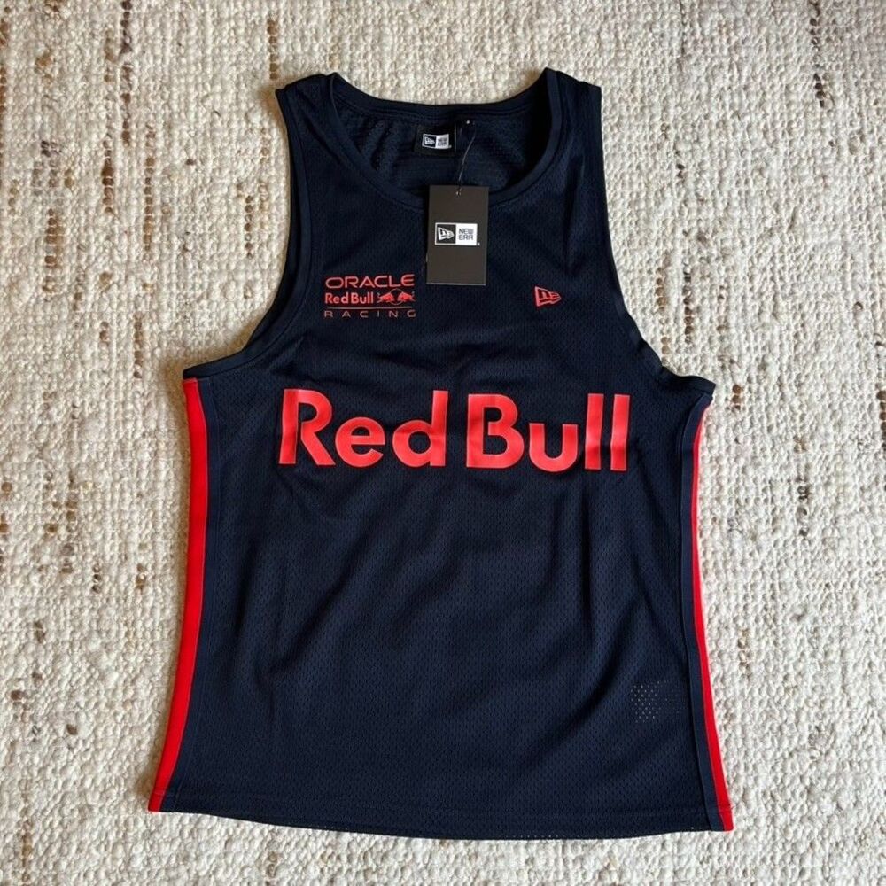 RARE Red Bull Racing F1 Basketball Mesh Tank Top Jersey Shirt Verstappen Hat